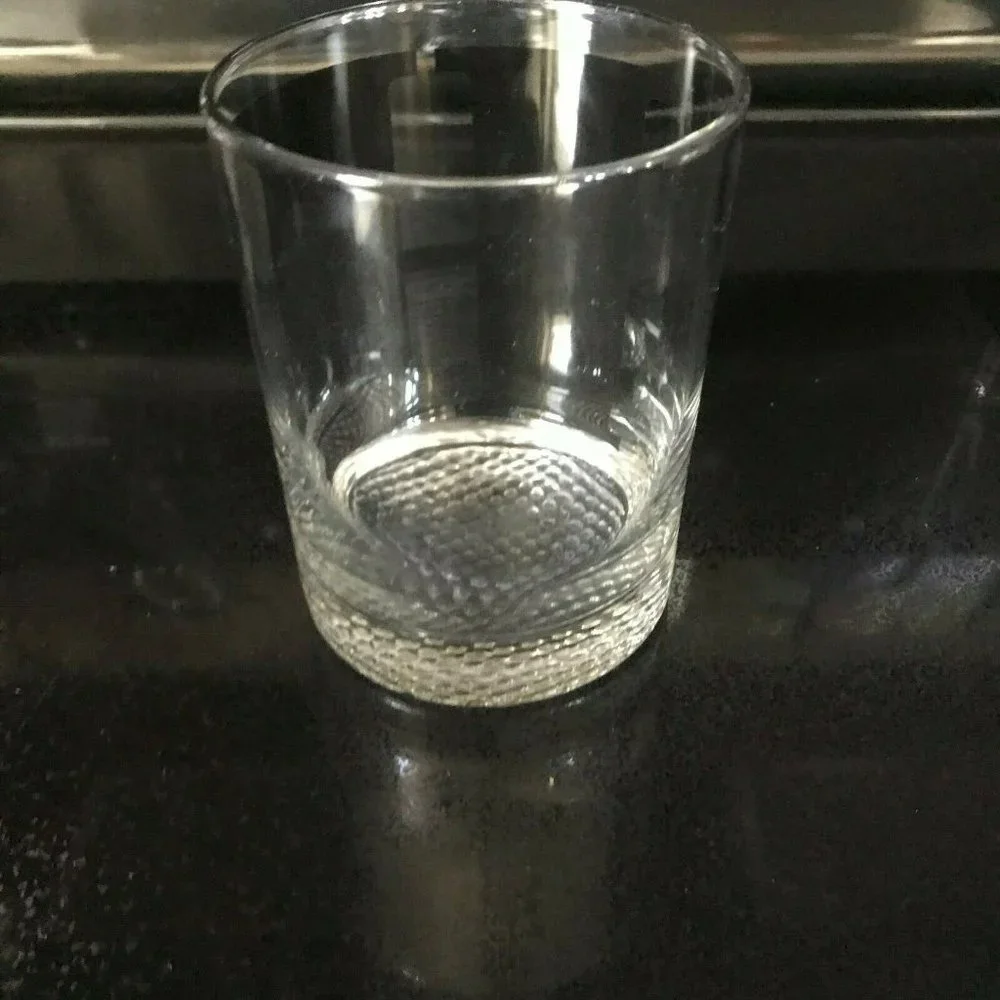 Black block H Monogram Initial Cocktail Glass